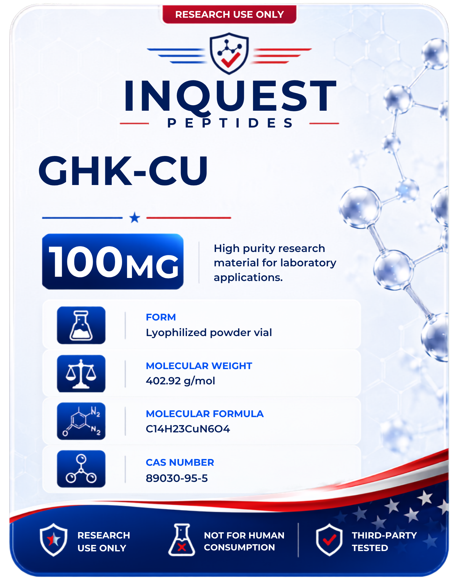 GHK-Cu Copper 100MG